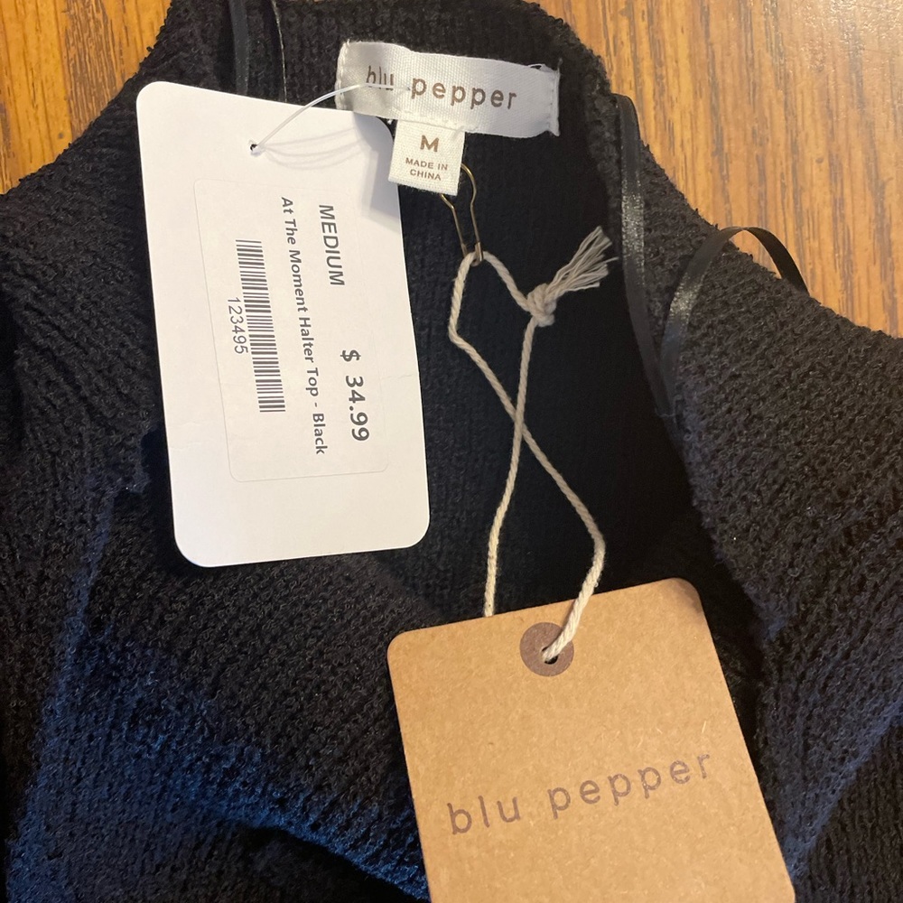 Black halter tank top